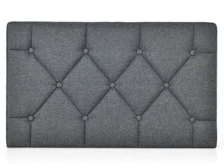 Upholstered Wall Mounted Headboard with Tufted Button Linen Fabric For Cheap