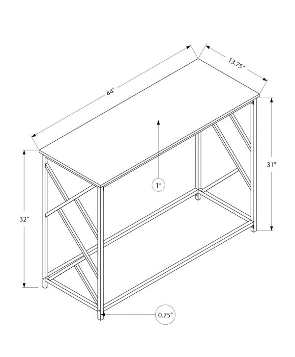 44  Gray and Black Frame Console Table Online Hot Sale