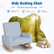 Kids Rocking Chair with Solid Wood Legs-Blue Cheap