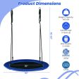 40 Inches Saucer Tree Swing for Kids and Adults-Navy Hot on Sale