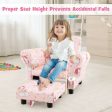 Kids Single Sofa with Cute Patterns  Ergonomic Backrest and Armrests-Pink Supply