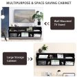 48.5 Inch 2 Tier Modern Wall Mounted Hanging Floating Shelf-Brown Cheap