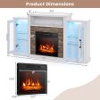 Fireplace TV Stand with 16-Color Led Lights for TVs up to 65 Inch-White Fashion