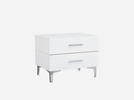 21  White Two Drawers Nightstand Cheap