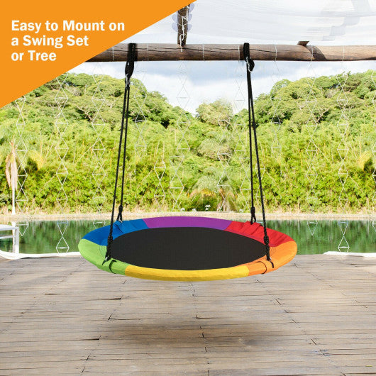 40 Inch Flying Saucer Tree Swing Outdoor Play for Kids Supply